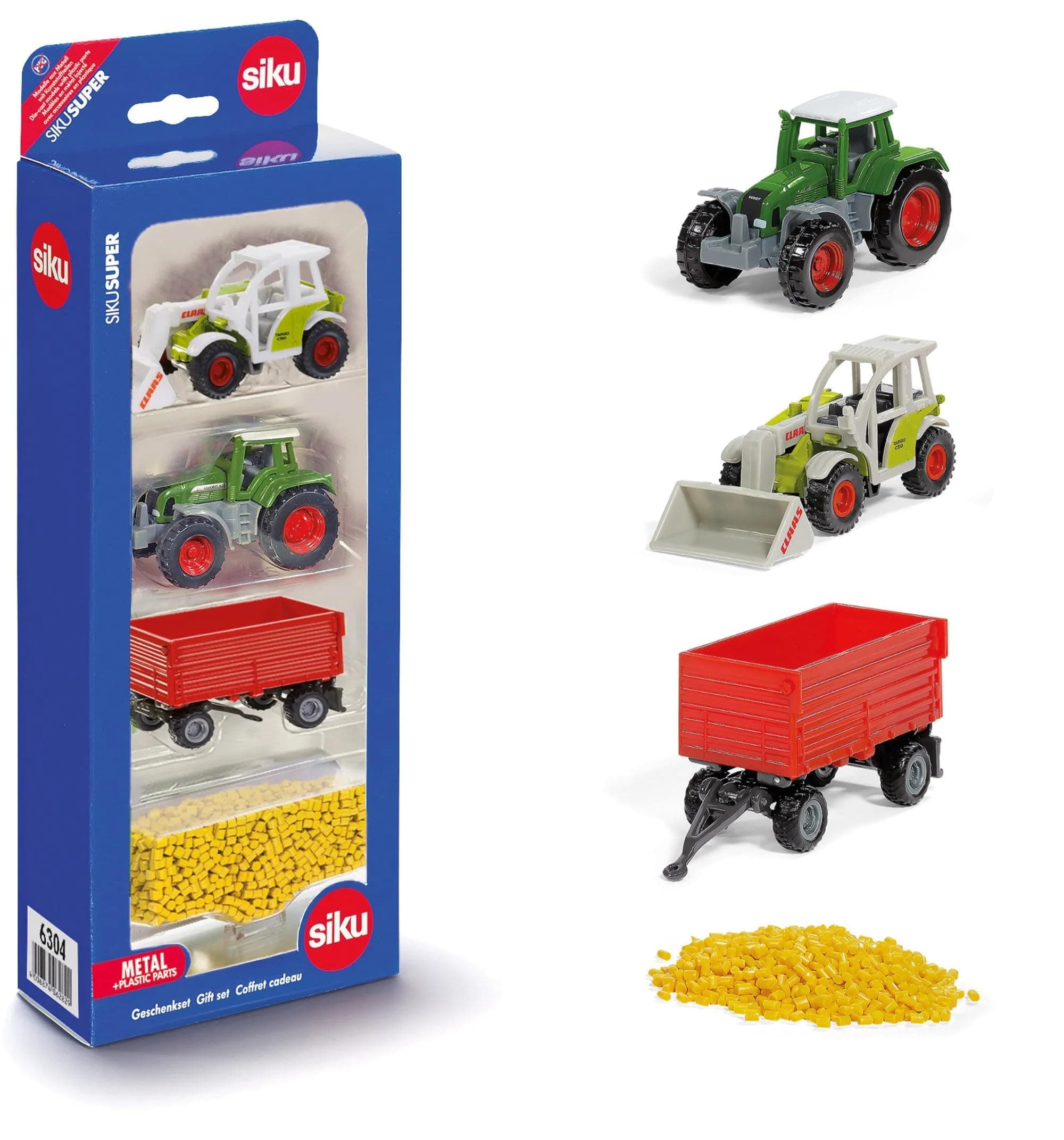 siku 6304, Geschenkset - Landwirtschaft, 4-teilig, Metall/Kunststoff, Multicolor, Spielkombination, Bewegliche Teile Landwirtschafts-Set Angebot bei HelloDeals