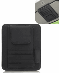 BNREOZA 1 Stück Auto-Sonnenblenden-Organisator, Sonnenblenden-Organisator-Clip, Brillenhalter-Clip mit Aufbewahrungsbox, Innenraum-Aufbewahrungstasche, Sonnenbrillen-Organisator, Karte (schwarz) Angebot bei HelloDeals