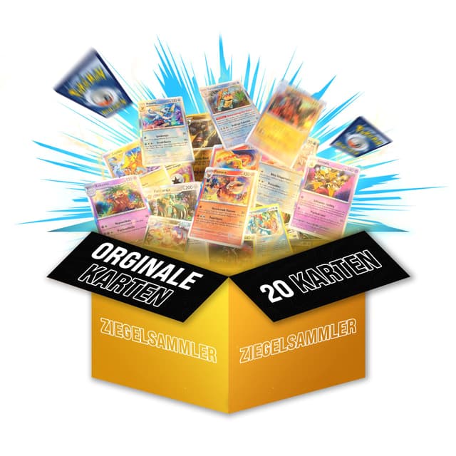 20 Pokemon Karten Reverse Holo Glitzer Deutsch, Holographische Reverse aus aktuellen Sets, Original Pokemon Karten für Sammler, Fans, Zufällig Sortiert.
