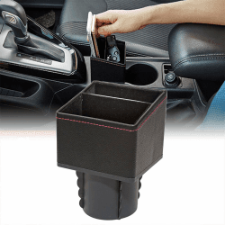 Kwak's Leder Aufbewahrungsbox Quadratischer Container Getränkehalter Tasche Konsolentasche Autositz Fänger Taschenorganisator Flasche Telefonhalter Schlüsselmünzensammler Autoinnenraum-B Typ Angebot bei HelloDeals