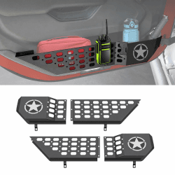 TDHLW Aufbewahrungsboxen aus Metall für die Vordertür, passend für Jeep Wrangler JL JLU 4XE 2018–2025 und Gladiator JT 2020–2025, Organizer für seitliche Einsätze an der Tür,Five Star Angebot bei HelloDeals