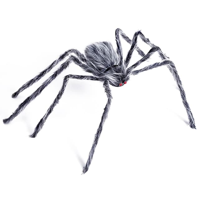 Halloween Deko Outdoor Spinnen, Spinne Groß 125cm, Halloween Deko Garten Gruselig, Spinne Plüsch, Grusel Dekoration, Karneval Outdoor Indoor Garten Party Riesenspinne Hängend