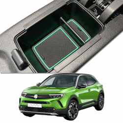 MEDZUK Kompatibel mit Opel Mokka B | Mokka-e 2020-2024 2025 Auto Mittelkonsole Aufbewahrungsbox Armlehnen Tray Center Console Organizer Handschuhfach Zubehör (Grün) Angebot bei HelloDeals