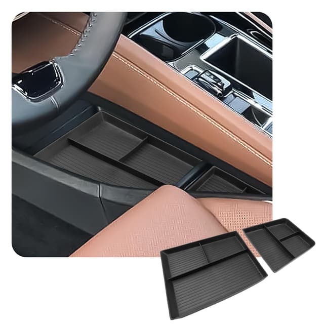 CDEFG Kompatibel mit Skoda Elroq 2024 2025 Mittelkonsole Organizer Aufbewahrungsbox Handschuhfach Aufbewahrung Auto Center Console Tray Elroq Sportline Zubehör (Mittelkonsole unten) [Elroq] Mittelkonsole unten