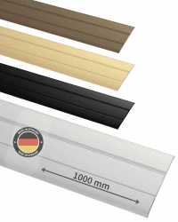 Gedotec Übergangsprofil selbstklebend Silber 1000 mm Alu I Länge 1m, Breite 37 mm I Made in Germany I Übergangsschiene Aluminium eloxiert, Übergangsleiste ohne bohren, Abdeckleiste 100 cm Silber Eloxiert Angebot bei HelloDeals