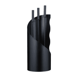 Relaxdays Kaminbesteck, modern, 4-teilige Kamingarnitur mit Schürhaken, Ascheschaufel, Kaminbesen & Ständer, schwarz Angebot bei HelloDeals