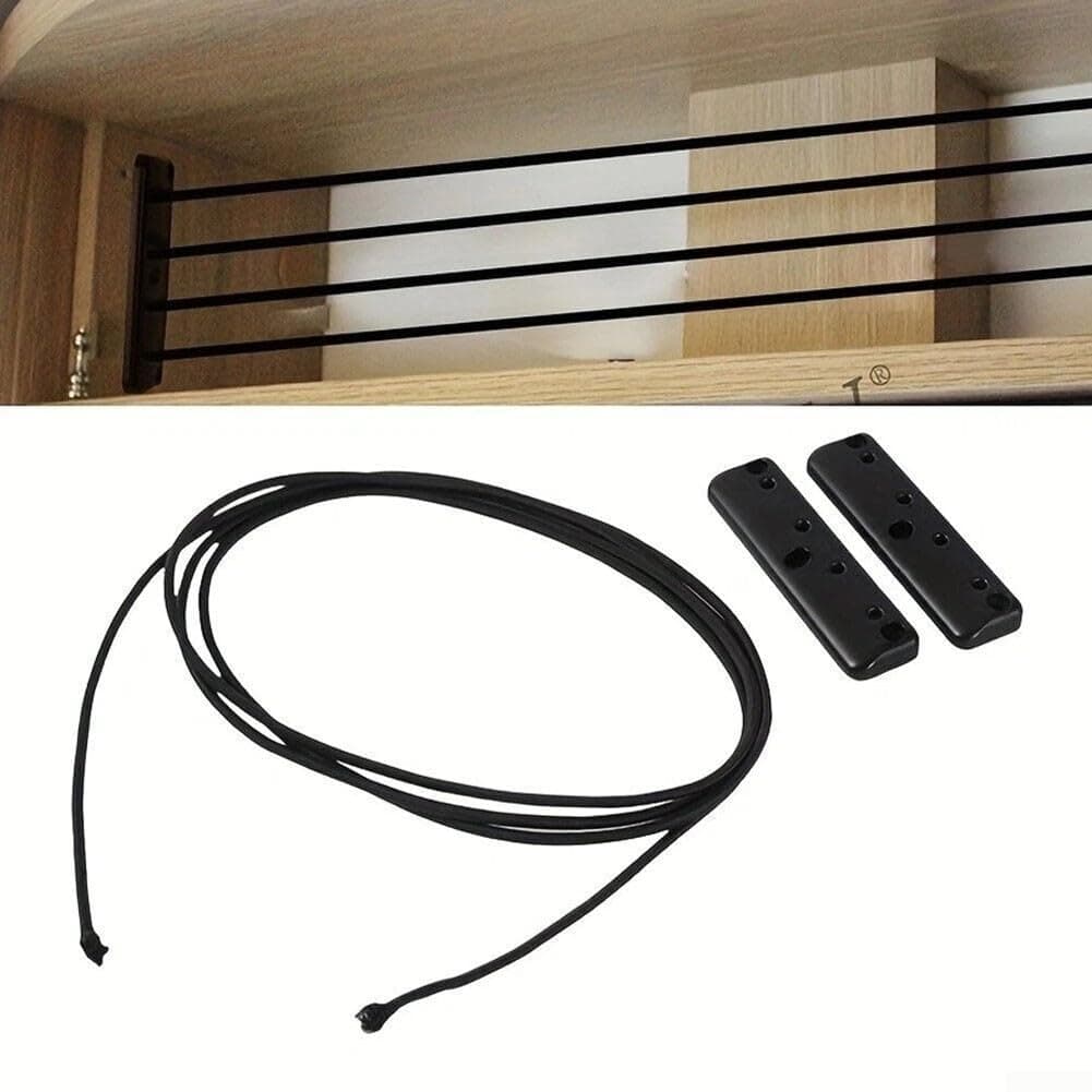 Wohnmobil-Gepäcknetz, 220 cm Einstellbar Aufbewahrungsnetz, Aufbewahrungsregale mit Schrauben, Stabiler Schrankzaun, Lieferwagen-Aufbewahrung und LKW-Organizer Fallschutz für Auto, Camping, Heim