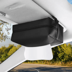 YYTECH Auto Taschentuchhalter Auto Taschentuchbox Halter Sonnenblende Serviettenclip multifunktionale Tissue Halter PU Leder Tissue Box Halter für Auto Sonnenblende Auto Rücksitz Autozubehör (Schwarz) Angebot bei HelloDeals