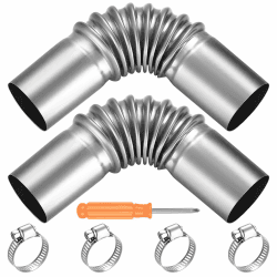 2 STK Standheizung Abgasrohr Winkelverbinder, 25mm Abgasschlauch für Stromerzeuger Dieselheizungen, Auto Edelstahl Abgasrohr, Autoheizung Auspuffrohr Gasentlüftungsschlauch, mit 4 Edelstahlklammern Angebot bei HelloDeals