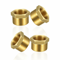 YOUZMY 4 Stück Messing Reduzierstück 1/2 auf 3/8 Zoll adapter (AG Ø 20mm x IG Ø 15mm), AG/IG Reduzierung, Außengewinde auf Innengewinde Nippel,Gewindefitting für Wasserleitungen (1/2" auf 3/8") Angebot bei HelloDeals