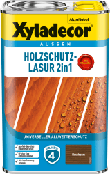 Xyladecor Holzschutz-Lasur 2in1, Universeller Allwetter-Schutz – Der Klassiker, Nussbaum, 4 l Gebindegröße 4 L Nussbaum Angebot bei HelloDeals
