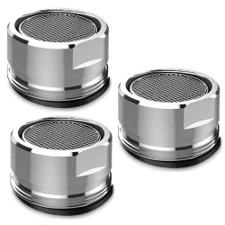 3 Stück Wasserhansip, Wasserhahn Sieb Strahlregler, 24mm Diffusor Hahn für Küche und Bad, Metallisch Außengewinde Wasserhahn Ersatzteil mit Dichtung Angebot bei HelloDeals