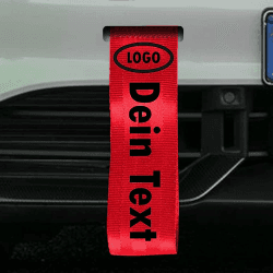 Wunschtext Abschleppschlaufe versch. Farben Abschleppband Abschleppöse Abschleppseil Schlaufe Rallye Tow Strap Zubehör Angebot bei HelloDeals