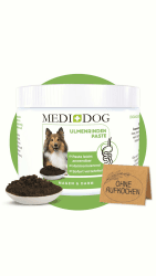 MEDIDOG 500g Premium Ulmenrinden-Paste für Hunde sofort verzehrfertig ohne Zusatzstoffe mit Slippery Elm Bark | unterstützt eine gesunde Verdauung & Normale Kotkonsistenz Angebot bei HelloDeals
