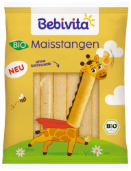 Bebivita BIO Maisstangen (9 x 40g), ohne Salzzusatz, ohne Zuckerzusatz, glutenfrei, ideal für zwischendurch & unterwegs Angebot bei HelloDeals