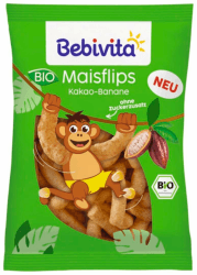 Bebivita BIO Maisflips Kakao-Banane (7 x 30g), ohne Zuckerzusatz, glutenfrei, ideal für zwischendurch & unterwegs Angebot bei HelloDeals