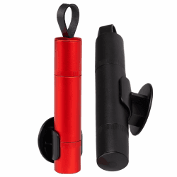 JcvPot Safety First 24 Auto Notfallhammer, 2er Set Notfallhammer Auto Mit Gurtschneider, Gurtschneider Notfallhammer, Aluminiumlegierung, Rot Und Schwarz, 92x24x17x31 Mm