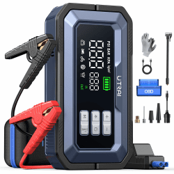 UTRAI Starthilfe Powerbank für Pkw mit Kompressor 7000A, Booster Auto Starthilfe Powerbank mit OBD-Scanner, 2000 Lumen LED, Jump Starter Powerbank mit DC 160W-Ausgang (All Benzin/12L Diesel) Angebot bei HelloDeals