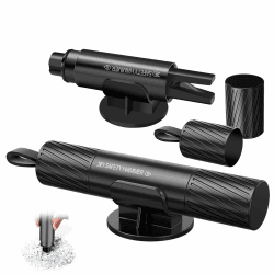 BOBOPACK Gurtschneider Notfallhammer, Autoscheiben Hammer und Sicherheitsgurt Schneider, Tragbarer, Kompakter Gurtschneider und Glasbrecher, für Rettung zu Land und zu Wasser (Schwarz) Angebot bei HelloDeals