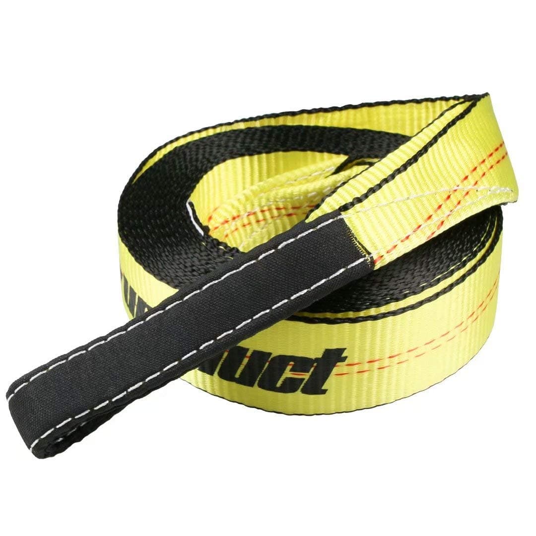 Sumpluct Recovery Abschleppgurt, 5,1 cm x 6,1 m, strapazierfähig, 9 kg Bruchfestigkeit, Verwendung für Notfall-Abschleppseil, Baumschutz, Seilwindeverlängerung, dreifach verstärkte Schlaufen, 2"x20' Schwarz, Gelb Angebot bei HelloDeals