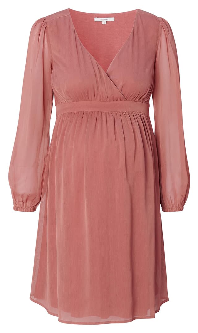 Noppies Damen Jaya Midi Dress Ls Kleid XS Burlwood - N143