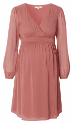 Noppies Damen Jaya Midi Dress Ls Kleid XS Burlwood - N143