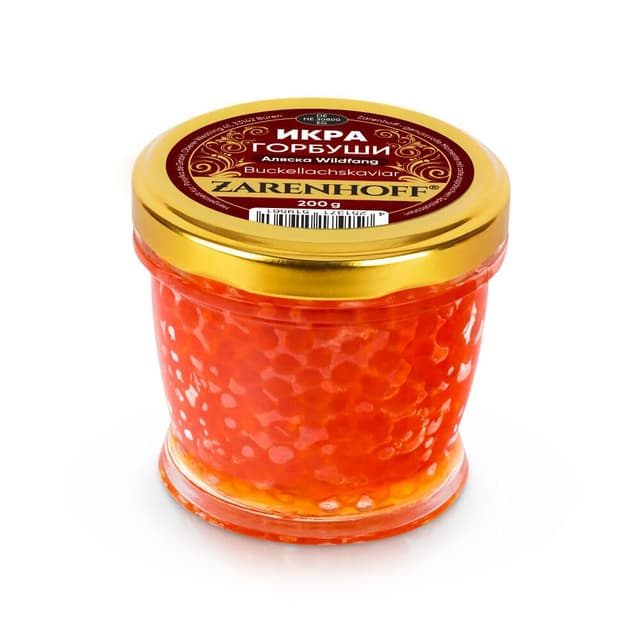 Kaviar aus Buckellachs Gorbuscha aus Alaska 200 g Glas, Roter Kaviar, икра Горбуши caviar