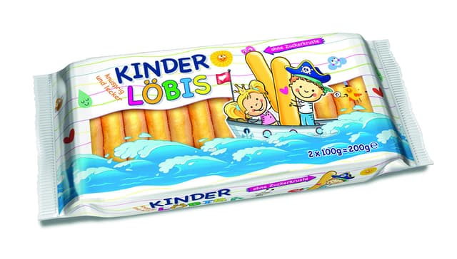 Kinder Löbis, Löffelbiskuits ohne Zuckerkruste, leckere Kinderkekse, Doppelpack 200g (2 x 100g) 200 g (1er Pack)