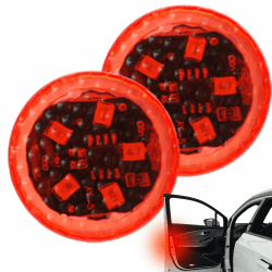 Kabellose Autotür-Warnlichter – LED-Sicherheitsleuchten, Wasserdichte Signal-Lampe | Anti-Heckkollisionslicht für Autos, Drahtlose Karosseriebeleuchtung, Türsignal, Nachtwarnung, PKW Zubehör, Fahrzeug Red