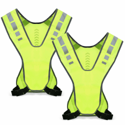 PXARMYYXGS 2 STK Reflektierende Weste, Auto-Warnwesten Auto, Reflektierende Laufweste Herren Damen Reflektoren Sicherheitswesten für Fahrradweste Radfahren Gehen Joggen Laufen zubehör Leuchtweste