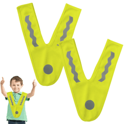 Esteopt warnweste kinder,leichte kinderwarnweste V-Form,reflektorweste kinder,Warnweste Y gelb,reflektorkragen kind,sicherheitsweste Universal Größe S Einheitsgröße Gelb
