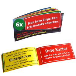 Inkognito Parkzettel zum Dampfablassen • 77080-6 • 6er-Set - Parkzettel je 12 Abreissblätter 20,7 x 9,5 cm • Künstler Sobunthier • Parkschein • Knöllchen 6 x Abreissheftchen Angebot bei HelloDeals