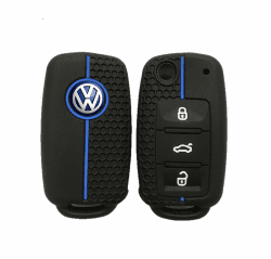 Batheidon autoschlüssel hülle für vw, für Skoda schlüsselhülle, für seat Ibiza schlüsselhülle, autoschlüssel hülle für vw Polo 9n und 6r, Dekohülle für Autoschlüssel (Schwarze Blaue) Angebot bei HelloDeals