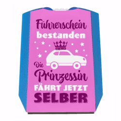 speecheese Prinzessin Parkscheibe mit Spruch Führerschein bestanden Auto-Zubehör für volljährige Fahrer Vermeide Strafzettel beim Parken Frauen Pink Mädchen Angebot bei HelloDeals