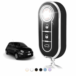 TOOMUME Schlüsselhülle, Autoschlüssel Hülle Passt für FIAT 500 Punto Bravo Brava Panda Abarth Doblo Ducato Idea Ulysse MPV Lancia Ypslon Delta Musa, Schlüsselcover Schutz Schlüssel Gehäuse - Flip Key Schwarz Silber Angebot bei HelloDeals