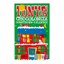 Tony's Chocolonely - Schokolade Weihnachten Adventskalender - 24 Tage - 10 Sorten Tiny Tony's - Viel Vorfreude - Weihnachtsgeschenke - Vegetarisch - Belgian Fairtrade Chocolate 24 Stück (1er Pack)