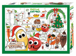 FRECHE FREUNDE Bio Adventskalender 2025 für Kids, Weihnachtskalender, enthält 24 Türchen mit Bio Snacks und Überraschungen, inklusive Such-Spiel, ideal für Kinder, ohne Zuckerzusätze, 1 Stück = 1995g