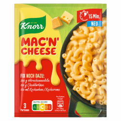 Knorr Fix Würzmischung Mac'n' Cheese(Makkaroni in Käsesauce)für eine leckere Pasta ohne geschmacksverstärkende Zusatzstoffe 3 Portionen Angebot bei HelloDeals