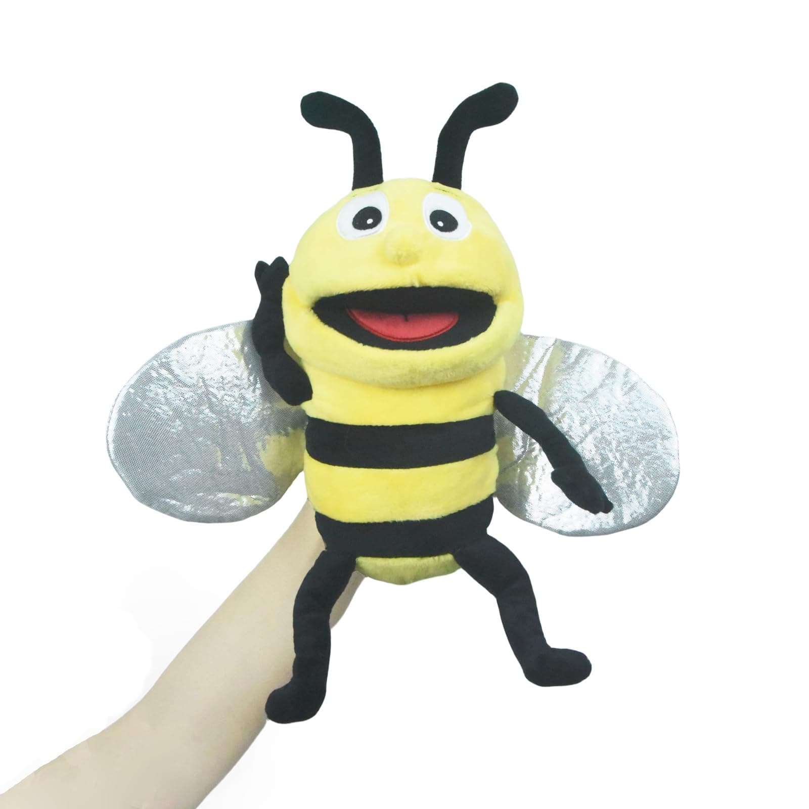 lilizzhoumax Handpuppe Biene Kuscheltier Tier Biene Handpuppe aus Plüsch Kawaii Niedliches Rollenspiel interaktives Früherziehungsspielzeug für Kinder Geschenk Insekt Tiere Angebot bei HelloDeals
