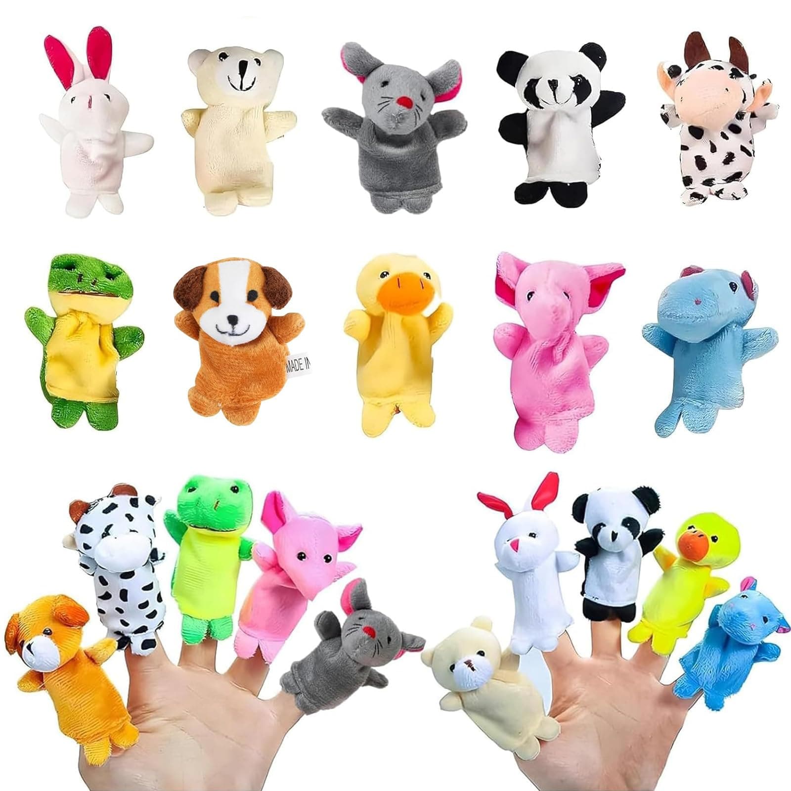 10 Stück Mini Tier Fingerpuppen, Fingerpuppen für Kinder, Mini Plüsch Fingerpuppen Baby, Cartoon Kleine Fingerpuppen Tiere Jungen und Mädchen Geschenke für Weihnachten Oster und Kinderparty Angebot bei HelloDeals