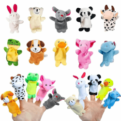 10 Stück Mini Tier Fingerpuppen, Fingerpuppen für Kinder, Mini Plüsch Fingerpuppen Baby, Cartoon Kleine Fingerpuppen Tiere Jungen und Mädchen Geschenke für Weihnachten Oster und Kinderparty Angebot bei HelloDeals