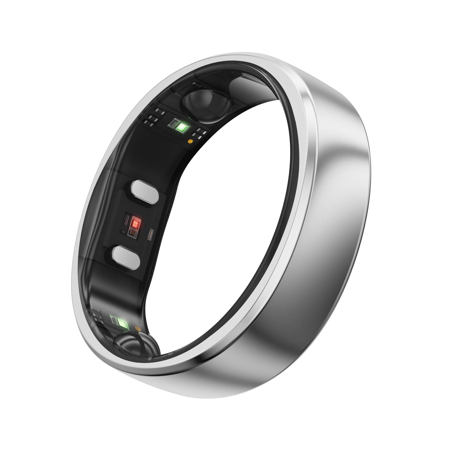 RingConn Gen 2 Smart Ring, weltweit erstes Schlafapnoe-Monitoring, Keine App-Abonnement, 12 Tage Akkulaufzeit, Stress-/Herzfrequenz-/Frauen-Gesundheits-Tracker, kompatibel mit Android und iOS 9 Silber