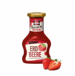 Schwartau Dessert Sauce Erdbeere, zum Verfeinern von Desserts und Eis, 125ml Erdbeere 125ml