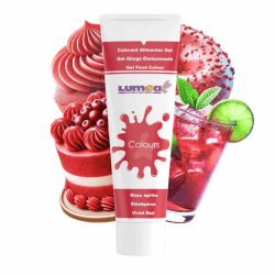 Dekozauber24 Lebensmittelfarbe Rot, Gel, 30g, vegan, zuckerfrei, hochkonzentrierte, rote Lebensmittelfarbe für Fondant, Buttercreme, Getränke und mehr Lebendiges Rot