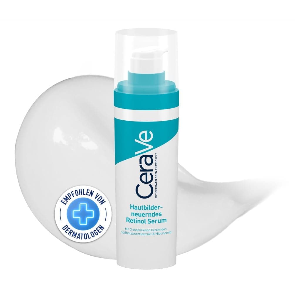 CeraVe Hautbilderneuerndes Retinol Serum, Zuverlässige Pflege bei unreiner und zu Akne neigender Haut, Aufhellender Effekt durch Süßholzwurzelextrakt, Mit 3 essenziellen Ceramiden, 30 ml Angebot bei HelloDeals