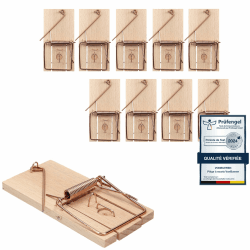 10 x Mausefalle Schlagfalle VonBueren | plastikfrei | Mausefallen aus Holz | Mouse Trap | Made in Germany Angebot bei HelloDeals