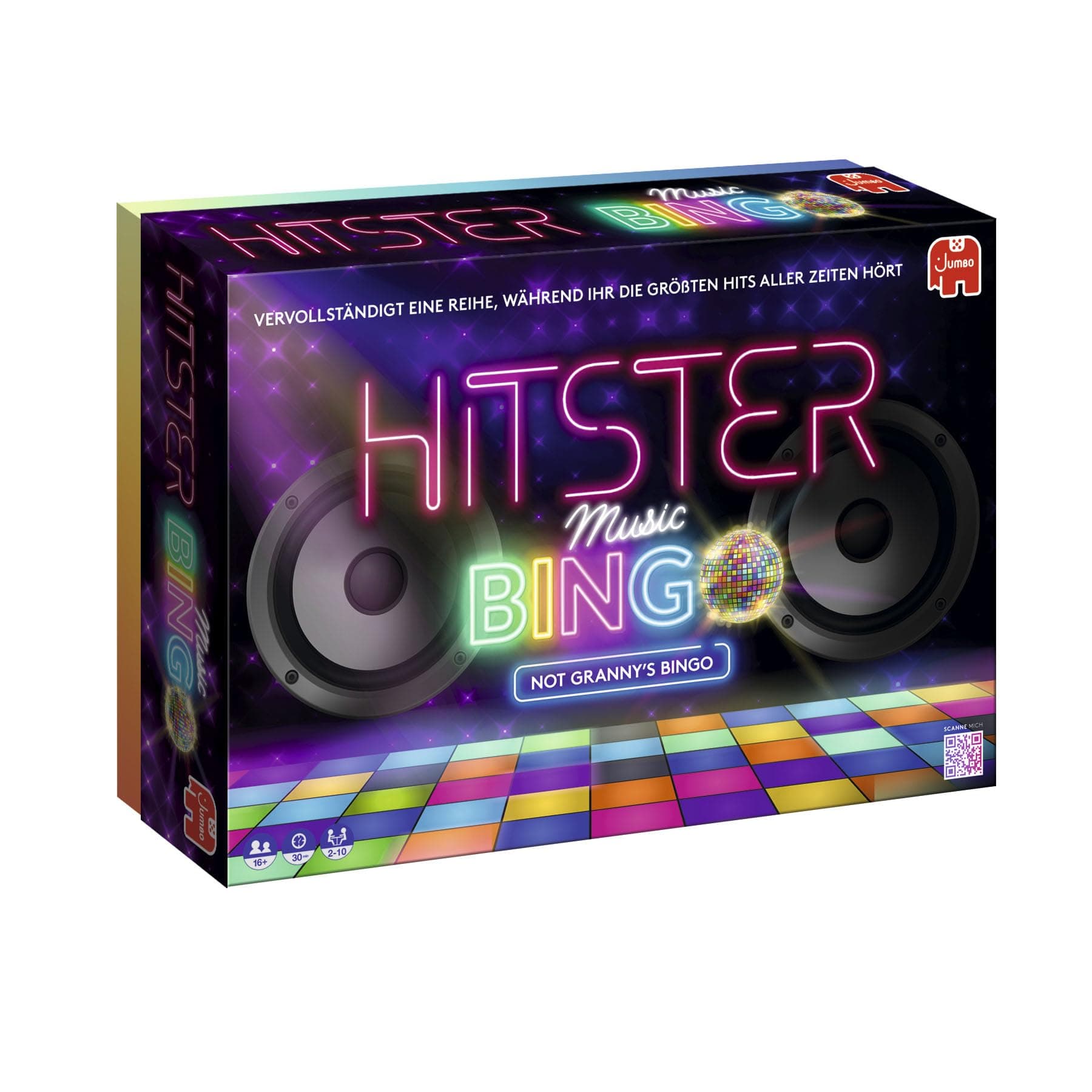 Hitster Bingo, Musik-Brettspiel, ab 16+ Jahren, 2-6 Spieler, Perfekt für Spielabende, Partys und Familienspaß, Deutsch (DE) Angebot bei HelloDeals