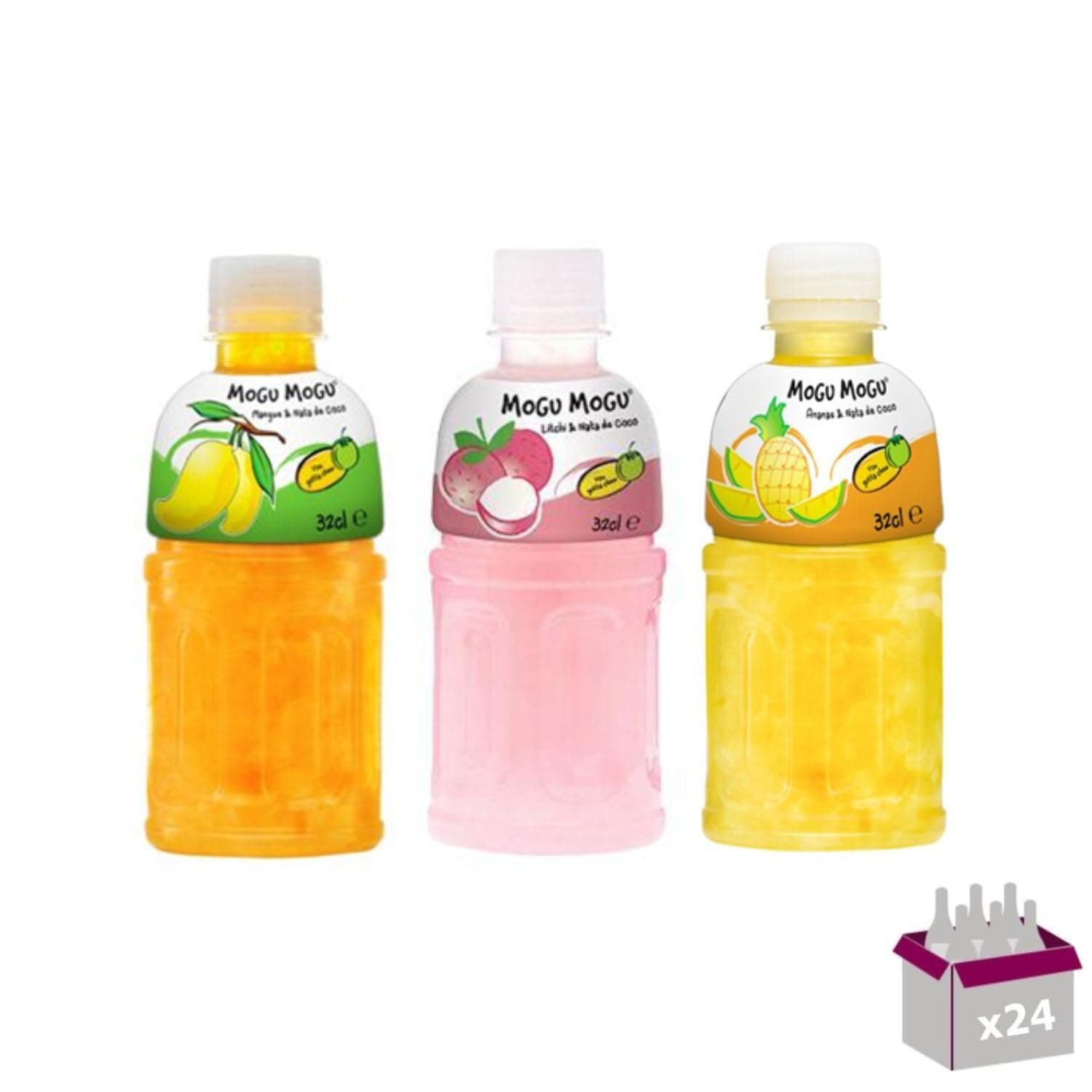 Mogu Mogu - Litschi - Ananas - Mango - 24x32cl Angebot bei HelloDeals