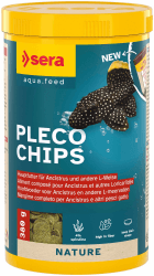 sera Pleco Chips 1.000 ml (380 g) | Wels Futtertabletten Chips für gesunde Bodenfische | Welsfutter Aquarium mit hoher Futterverwertbarkeit | Wels Futter | Fischfutter Aquarium Made in Germany 1 l (1er Pack) Chips