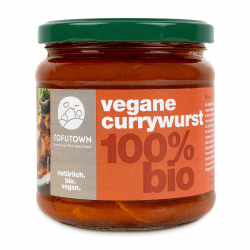 TofuTown Vegane Currywurst im Glas 6x350g – Geschmack wie das Original, perfekt gewürzt, nachhaltig & ohne künstliche Zusätze – Hochwertiger Fleischersatz aus natürlichen Zutaten Angebot bei HelloDeals